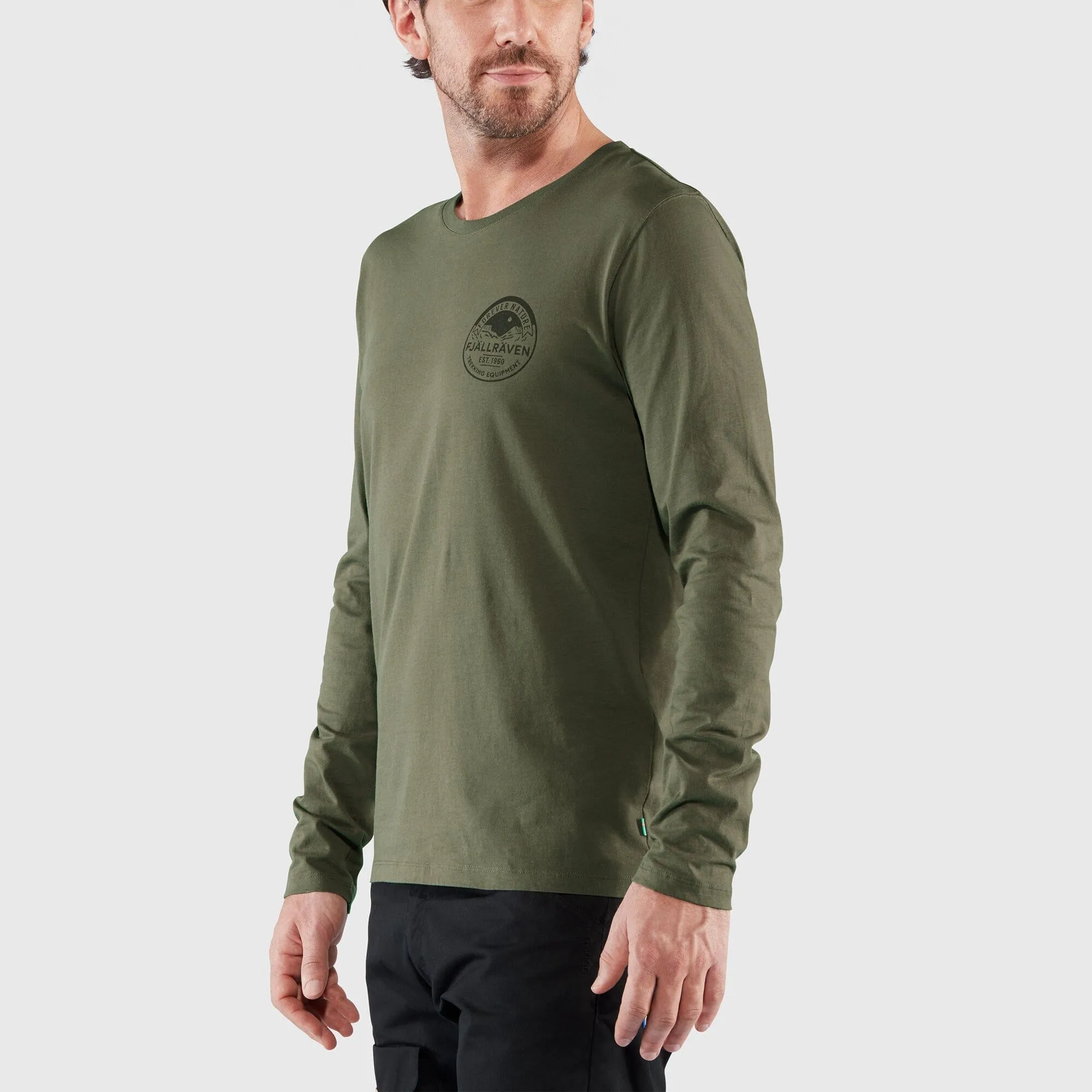 M's Forever Nature Badge LS Shirt - 100% Organic Cotton