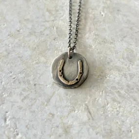 N48- Tiny Talisman Gold Horseshoe