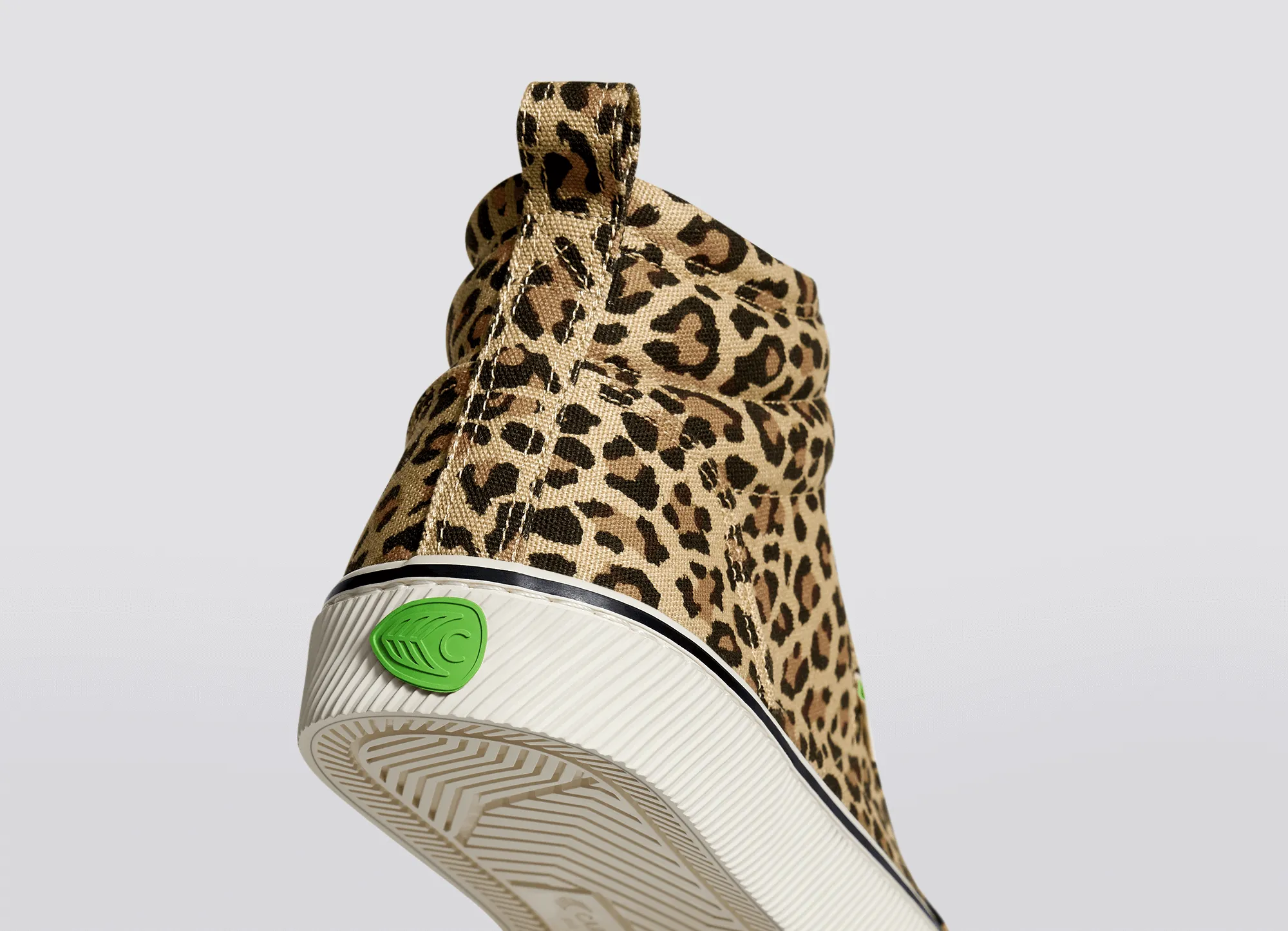 OCA High Stripe Leopard Print Canvas Sneaker Women