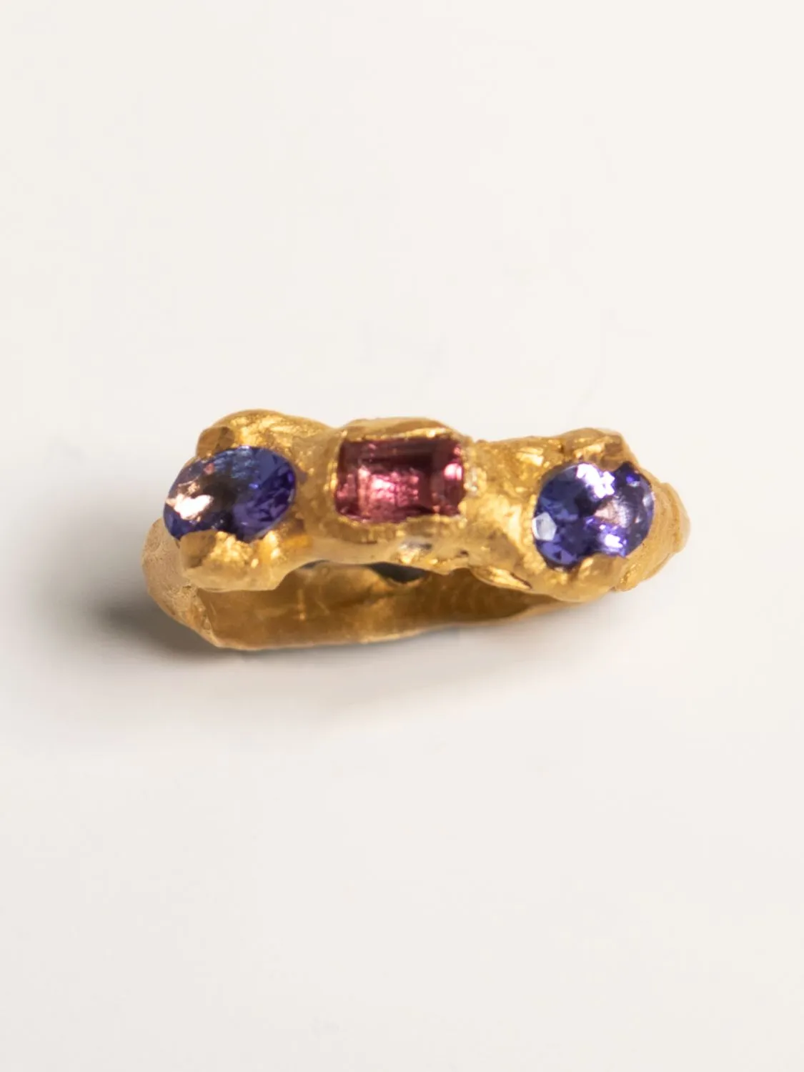 Orion Rubellite and Amethysts Ring