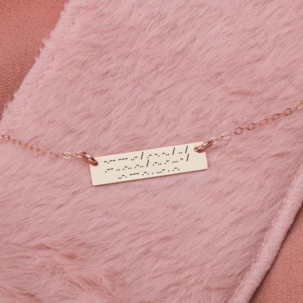 Personalized Morse Code Bar Necklace