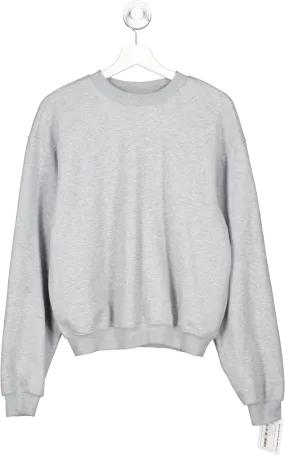 SKIMS Grey Cotton Blend Fleece Classic Crewneck UK S