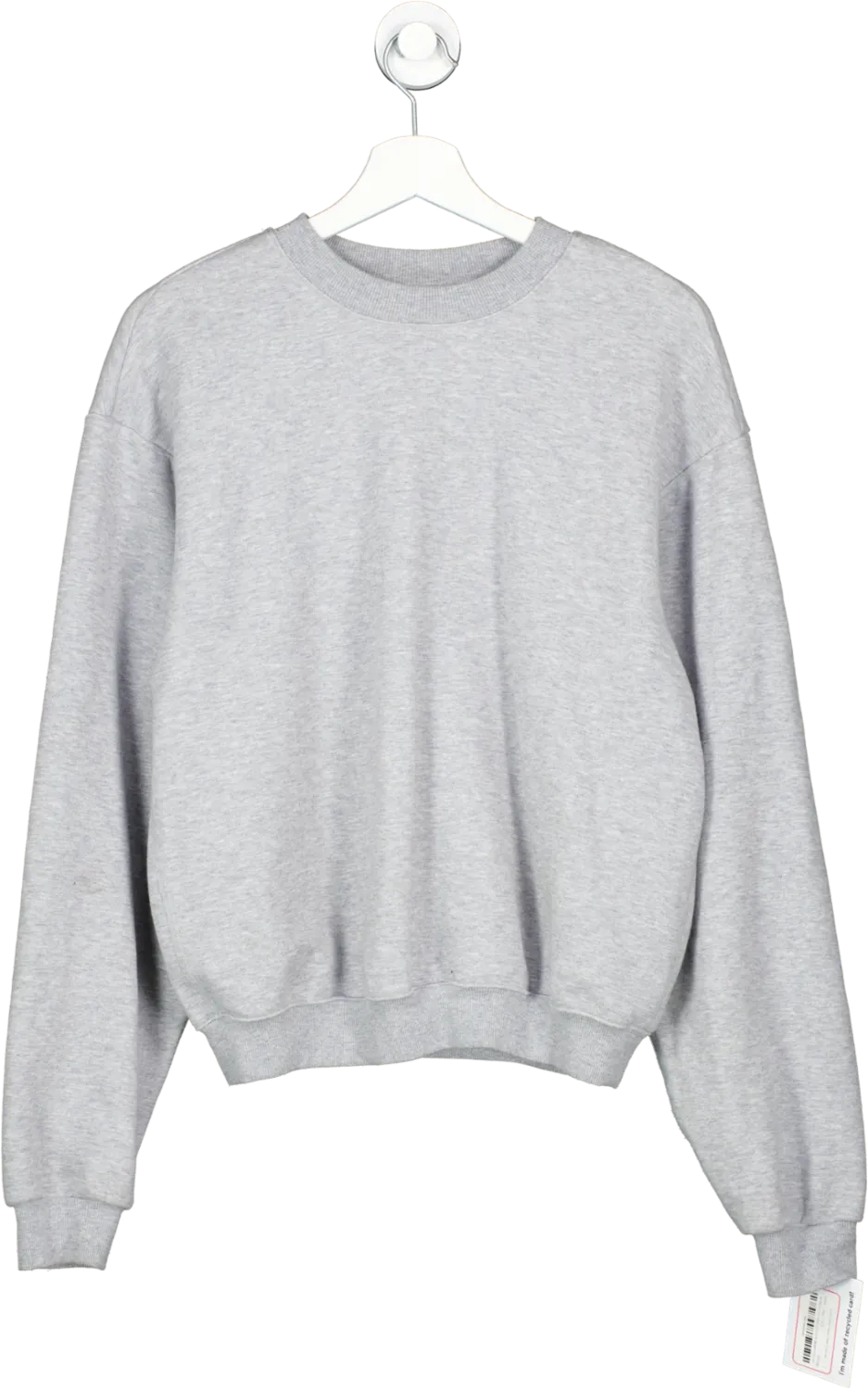 SKIMS Grey Cotton Blend Fleece Classic Crewneck UK S