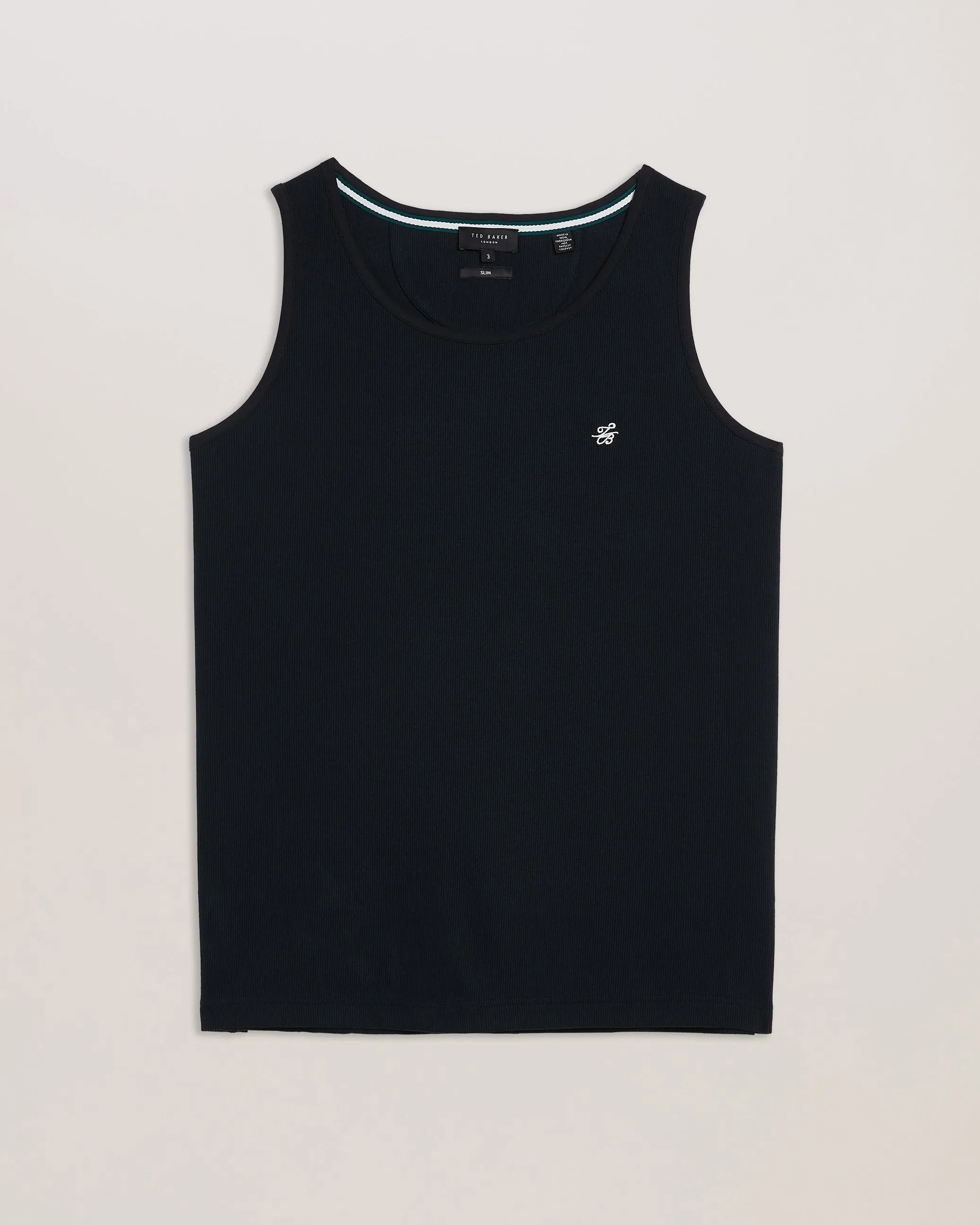 Snakjak Slim Fit Ribbed Vest Black