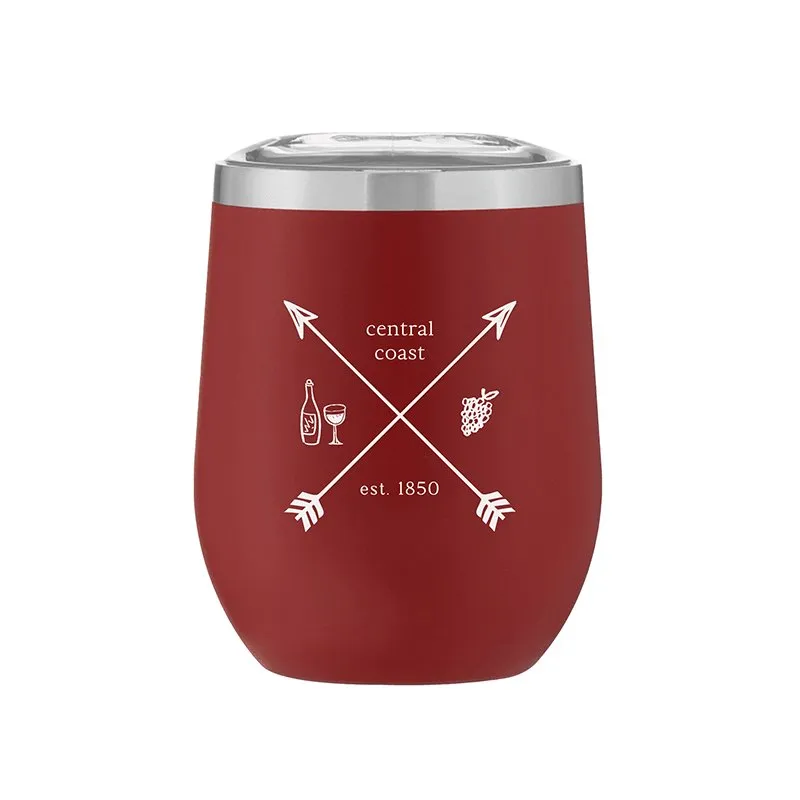 Stemless Stainless Steel Powder Coated Wine Cup Central Coast Arrows