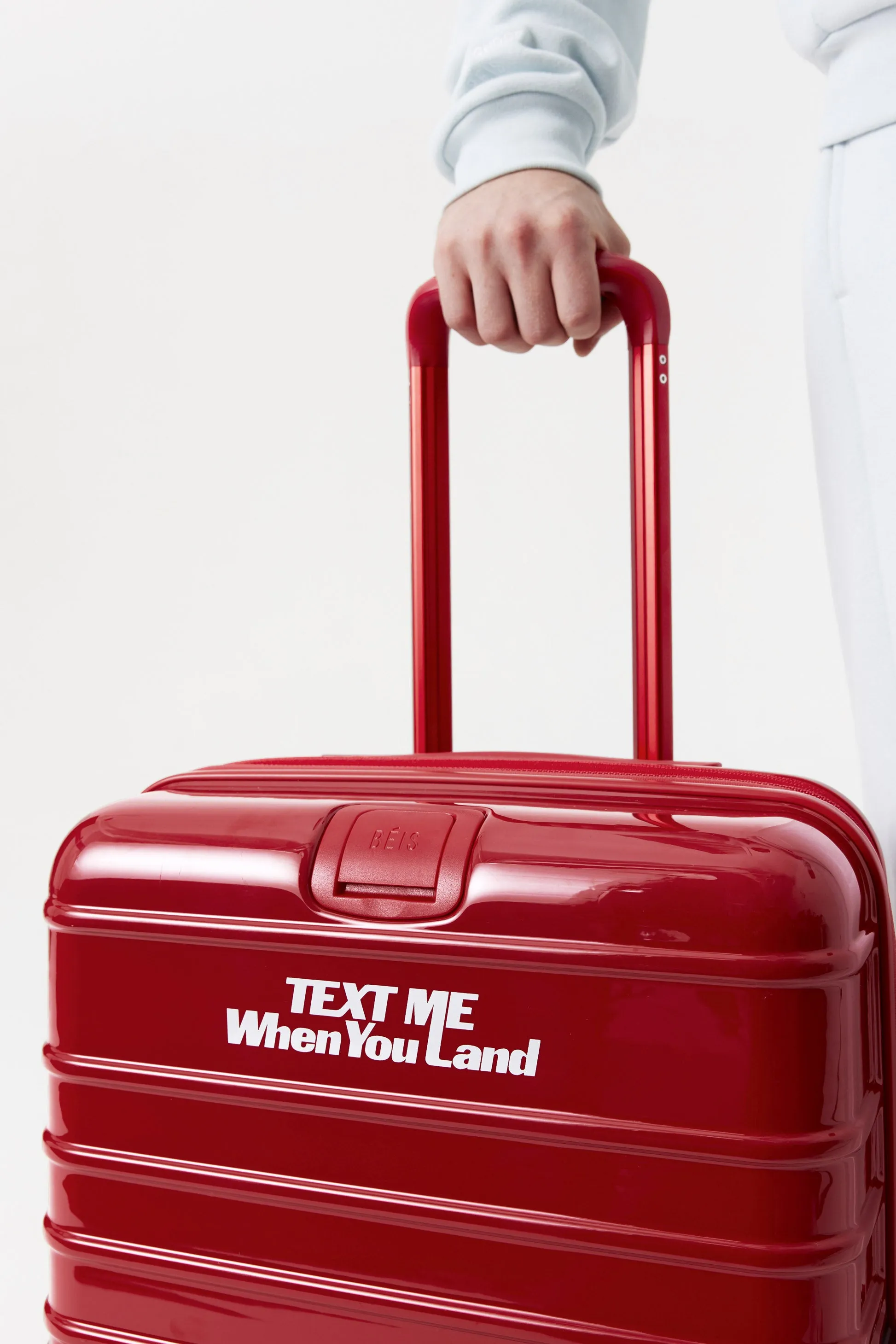 The Carry-On Roller in Text Me Red