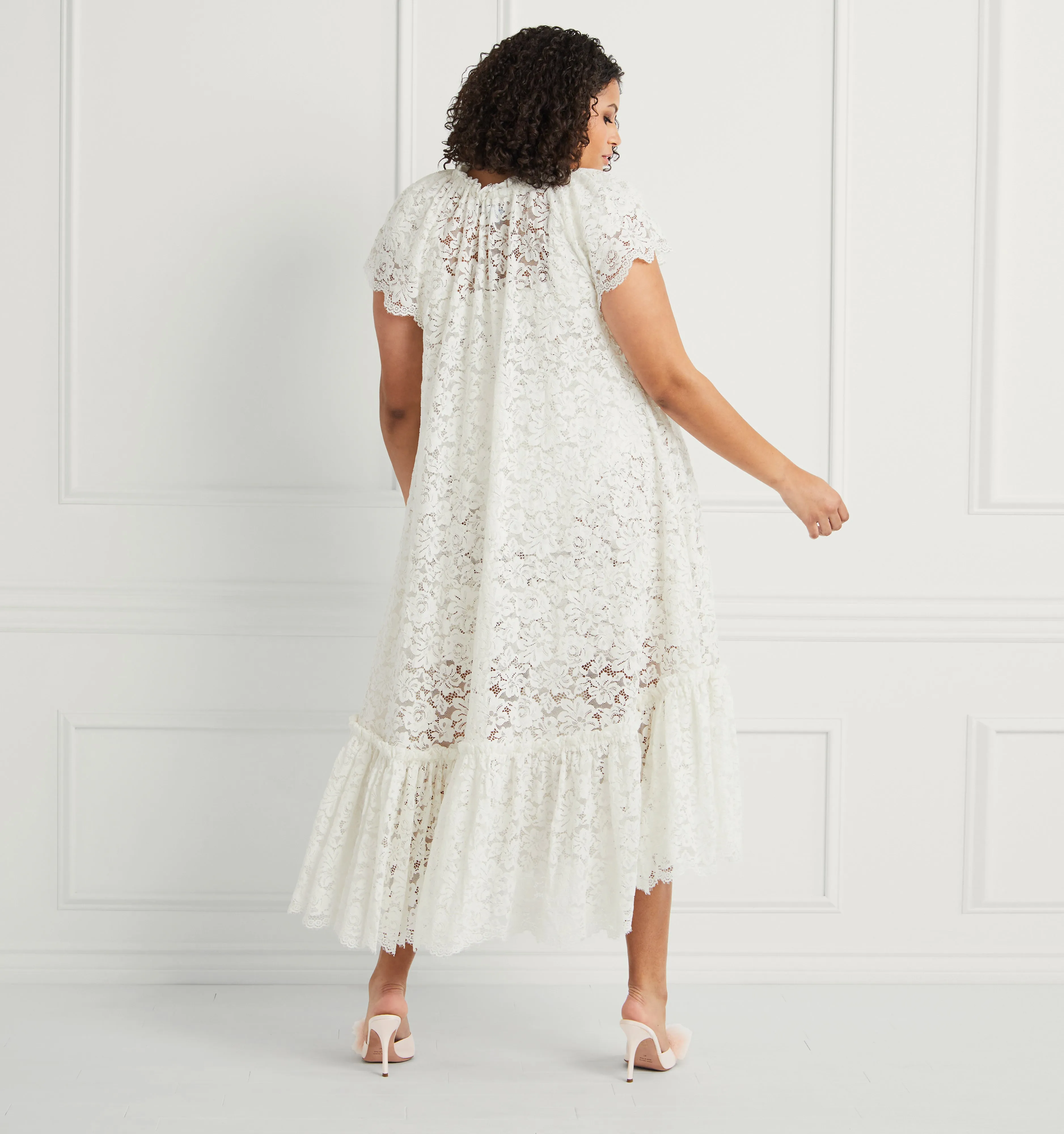 The Lace Coco Duster - White Lace