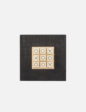 Tic Tac Toe Alligator-Effect Leather Set