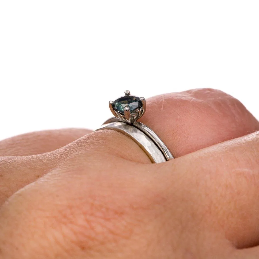 Tula - Floral Prong Set Solitaire Engagement Ring - Setting only