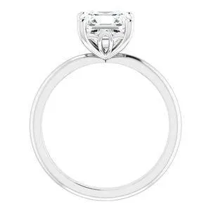 Tula - Floral Prong Set Solitaire Engagement Ring - Setting only