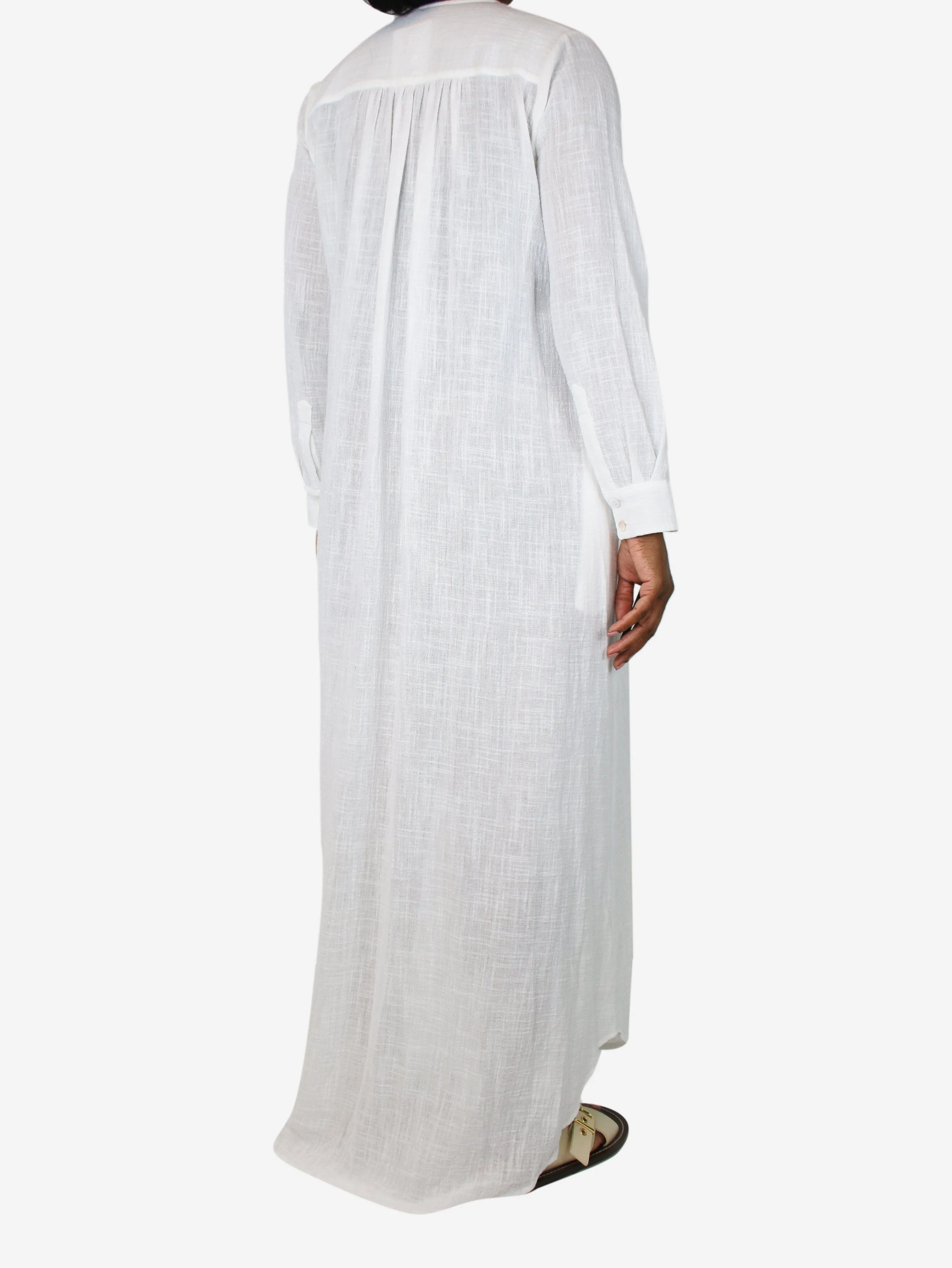 White cotton textured dress - size M/L